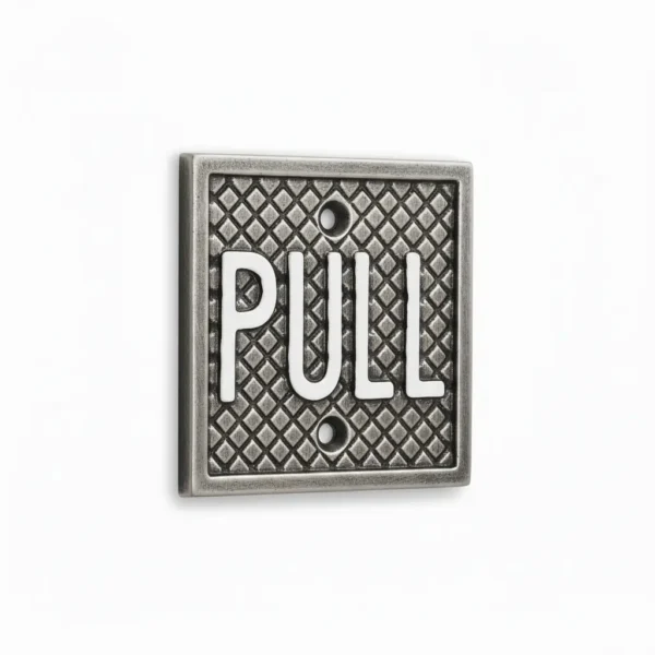 Pull Sign Texture Square PULL Sign with Quilted Texture – Alumex International