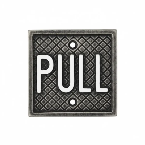 Pull Sign Texture Square PULL Sign with Quilted Texture – Alumex International